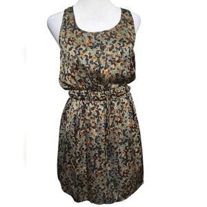 D'Closet Satin racerback spotted print mini dress. Size small